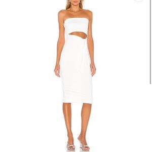 Sheyla Tube Midi Dress in White